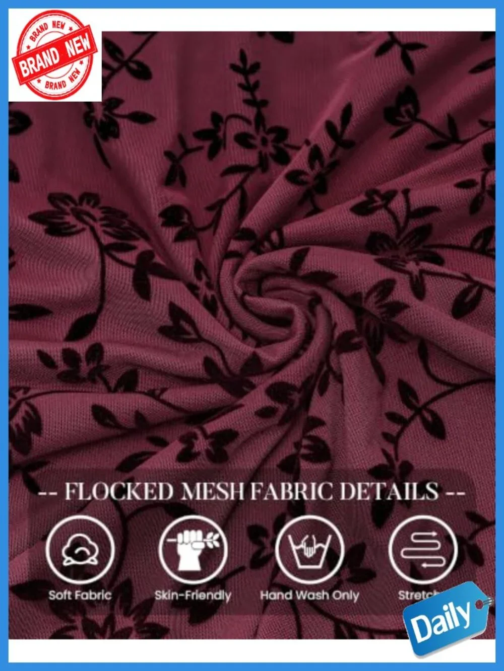 Womens Floral Mesh Maxi Skirt High Waisted A-Line Tulle Skirt Layered Long - Picture 4 of 6